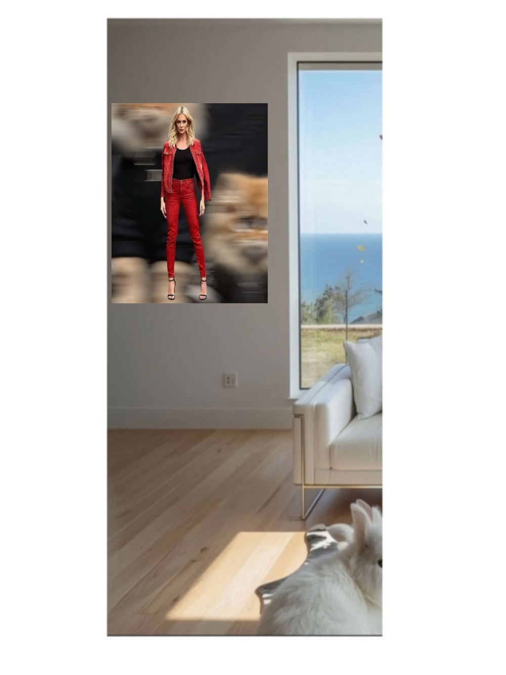 Red Fashion Figure digital Art Print - Modern Home Wall Art - Picture 4 of 14